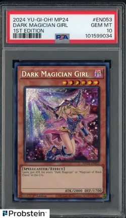 2024 Yu-Gi-Oh! MP24 1st Edition #EN053 Dark Magician Girl PSA 10 GEM MINT - Image 1