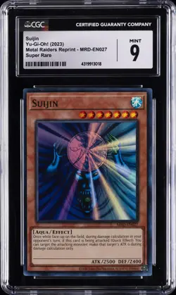 2023 YU-GI-OH! METAL RAIDERS REPRINT SUPER RARE #MRD-EN027 SUIJIN CGC 9 - Image 1