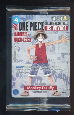 One Piece English College Basketball US Voyage P-055 Monkey D Luffy Sealed - Image 1