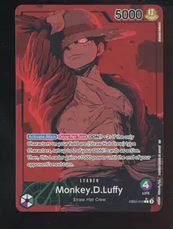 One Piece English EB02-010 Monkey D Luffy Alternate Art Leader - Image 1