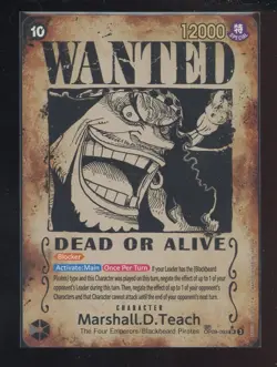 One Piece English OP09-093 Marshall.D.Teach Wanted Poster SP Alternate Art SR - Image 1