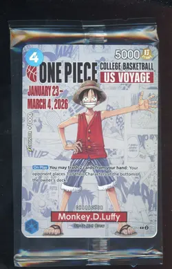 One Piece English College Basketball US Voyage P-055 Monkey D Luffy Sealed - Image 1