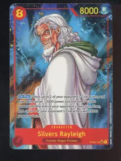 One Piece English OP08-118 Silvers Rayleigh Alternate Art Secret Rare - Image 1