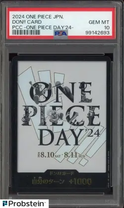 2024 One Piece Japanese PCC One Piece Day ' 24 DON!! Card PSA 10 GEM MINT - Image 1