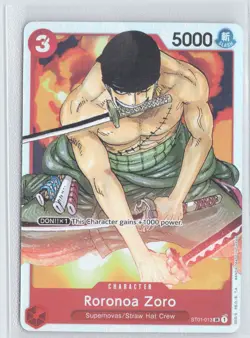 Roronoa Zoro ST01-013 Super Rare Starter Deck 1: Straw Hat Crew One Piece NM - Image 1