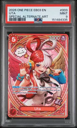 2026 ONE PIECE EB03-EXTRA BOOSTER -ONE PIECE HEROINES ED- #003 UTA PSA 9 - Image 1
