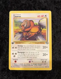Tauros 47/64 Jungle 1st Edition Regular Pokemon Card - Image 1