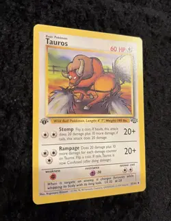 Tauros 47/64 Jungle 1st Edition Regular Pokemon Card - Image 2