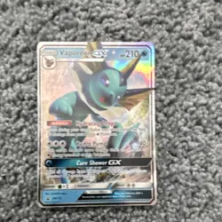 Pokemon Vaporeon GX Full Art Holo Promo SM172 HP 210 Aqua Card English - Image 1