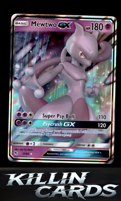 Mewtwo GX 31/68 Pokemon Ultra Rare Hidden Fates Card NM - Image 1