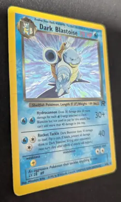 Dark Blastoise 3/82 Holo Team Rocket 2000 WOTC Pokemon Card HP Creased - Image 3