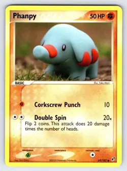 Phanpy 69/107 2005 EX Deoxys Pokemon Card TCG Nintendo Yuka Morii Common - VLP - Image 1