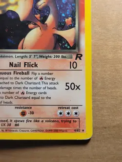 Pokemon Card TCG Holo Dark Charizard Vintage Rare - Image 5