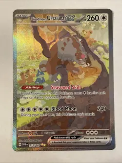 Pokemon TCG Bloodmoon Ursaluna EX Twilight Masquerade Card 216/167 SIR - Image 1