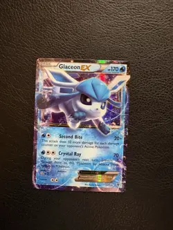 Glaceon EX 20/124 Fates Collide Holo Pokemon Card Near Mint NM - Image 1