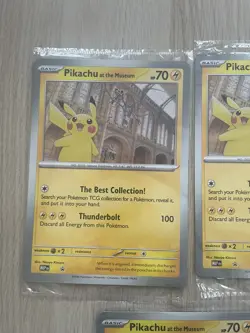 5x Pikachu At The Museum, Pokemon X Natural History Museum Jumbo Promo Card NEW - Image 2