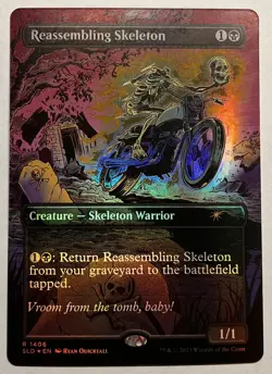 MTG Reassembling Skeleton (Borderless Foil) Secret Lair Drop NM - Image 1