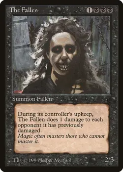 The Fallen 1x MtG The Dark DRK PLAYED - Image 1