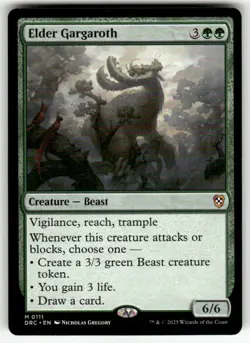 ELDER GARGAROTH #111 MTG COMMANDER: AETHERDRIFT MYTHIC - Image 1