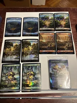 MTG Final Fantasy Track Foil Land Lot & Paradise Chocobo Sealed - Image 1