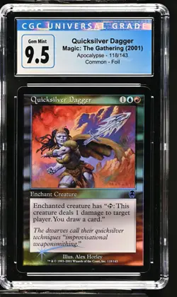 QUICKSILVER DAGGER Apocalypse Foil C CGC 9.5 MTG [Nostalgium] - Image 1