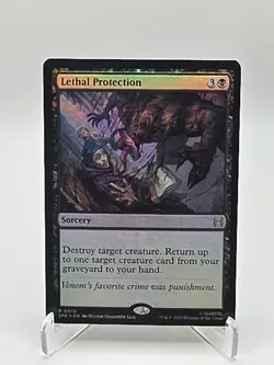 MTG Lethal Protection Foil Marvel Universes Beyond Rare NM Magic - Image 1