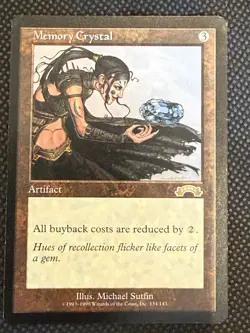 Memory Crystal Exodus Magic the Gathering Rare Artifact MtG - Image 1