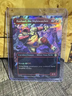 Wizards of the Coast Raphael the Nightwatcher Holo MTG TMNT 0213 - Image 1