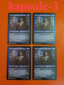 4x Vhal, Candlekeep Researcher | FOIL-ETCHED | Battle for Baldur's Gate | MTG - Image 1