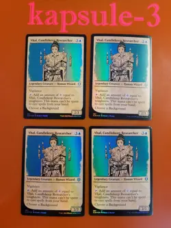 4x Vhal, Candlekeep Researcher | FOIL Showcase | Battle for Baldur's Gate | MTG - Image 1