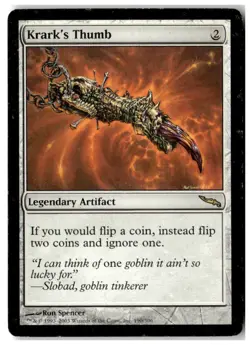 MTG Krark's Thumb - Mirrodin Heavily Played English - Image 1