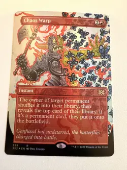 Chaos Warp Double Masters 2022 borderless foil 359 mtg - Image 1