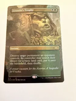 Assassin's Trophy Double Masters 2022 Rare Instant 372 MTG borderless foil - Image 1