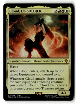 Cloud, Ex-SOLDIER 2 Mythic Commander: FINAL FANTASY Magic: The Gathering Foil NM - Image 1