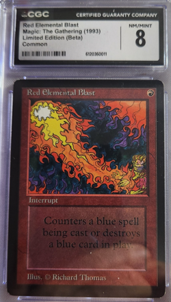 MTG - 1993 - Beta / Limited - Red Elemental Blast CGC 8.0 - Image 1