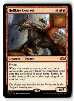 Hellkite Courser 218 Commander: Tarkir: Dragonstorm Magic: The Gathering NM - Image 1