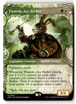 Finneas, Ace Archer (Showcase) 330 Rare Bloomburrow Magic: The Gathering NM - Image 1