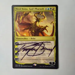 MTG Nicol Bolas, God-Pharaoh Hour of Devastation - Signed by Artist Ray Swanland - Image 1