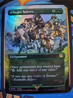 A Realm Reborn | Borderless Chocobo Track Foil | Final Fantasy MTG - Image 1