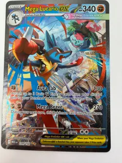Pokemon Mega Lucario EX 179/132 Full Art Pokemon Card SIR Holo EN - Image 1