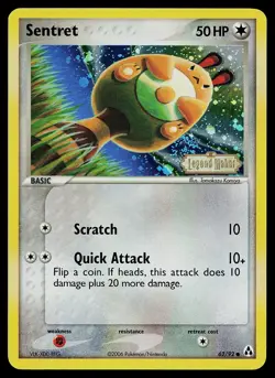 Pokemon Card - Sentret Legend Maker 62/92 Reverse Holo Common Stamped - Image 1