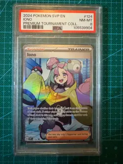 Pokemon TCG Iono Scarlet & Violet Black Star Promo 124 English PSA 8 - 105539904 - Image 1
