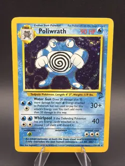 Pokemon TCG Poliwrath Base Set 2 Holo Rare Card 13/102 90 HP Stage 2 vintage - Image 1