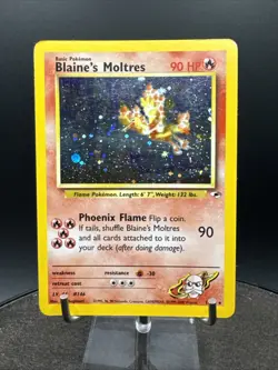 Blaine’s Moltres 1/132 Holo Gym Heroes Vintage Pokemon - Image 1
