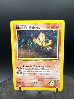 Blaine’s Moltres 1/132 Holo Gym Heroes Vintage Pokemon - Image 2