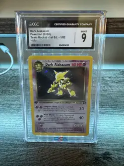 2000 Pokemon Dark Alakazam 1st Edition CGC 9 Mint Holo #1 Team Rocket - Image 1