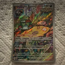 Pokemon Brute Bonnet Full Art Illustration Rare Holo SV04 Paradox Rift 207/182 - Image 1