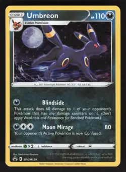Umbreon SWSH129 Pokemon TCG Sword & Shield Promo NM - Image 1