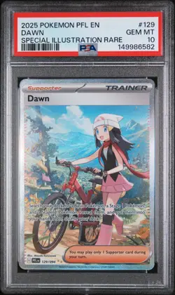 2025 POKEMON PFL EN-PHANTASMAL FLAMES SPECIAL ILLUSTRATION RARE #129 DAWN PSA 10 - Image 3