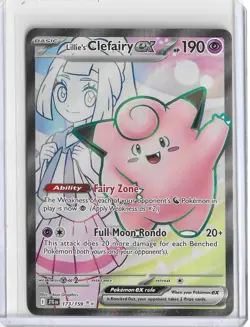 Pokemon Lillie's Clefairy EX 173/159 Ultra Rare Journey Together - Image 1
